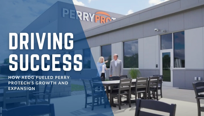 AEDG and PERRY proTECH partnering outside of PERRY proTECH new headquarters
