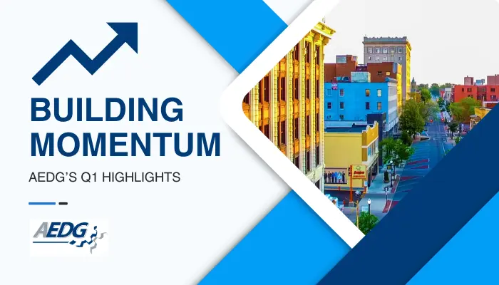 Building momentum AEDG Q1 highlights blog graphic