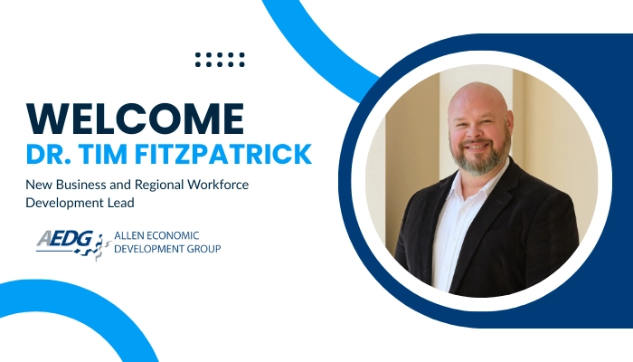 Welcome Dr. Tim Fitzpatrick, New Business and Regional Workforce Development Lead blog graphic