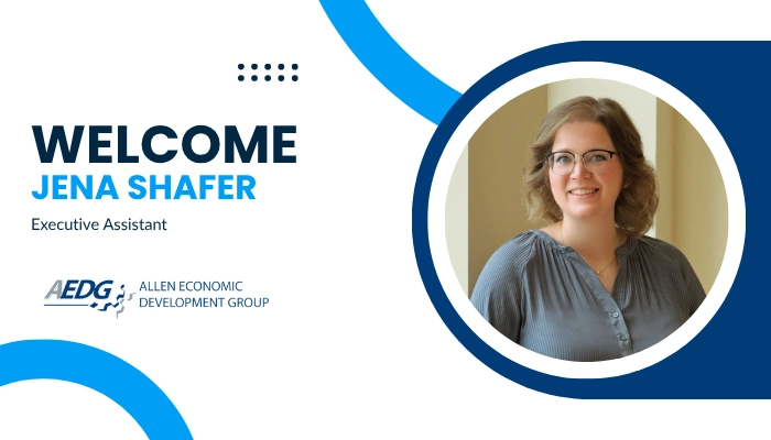 Welcome AEDG Executive Assistant Jena Shafer blog graphic
