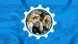 Students exploring careers at MakerFest